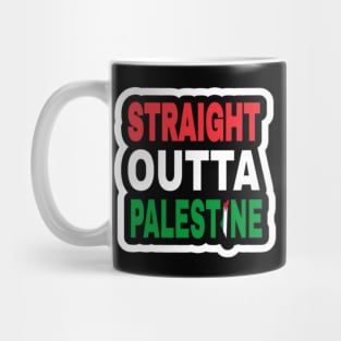 Straight Outta Palestine - Map - Sticker - Front Mug